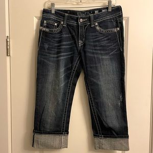 Miss Me Slightly Distressed Capris